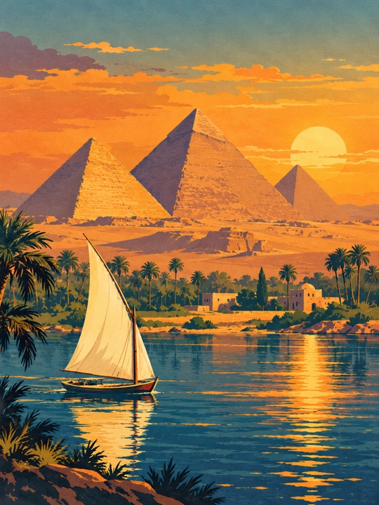 Egypt travel poster