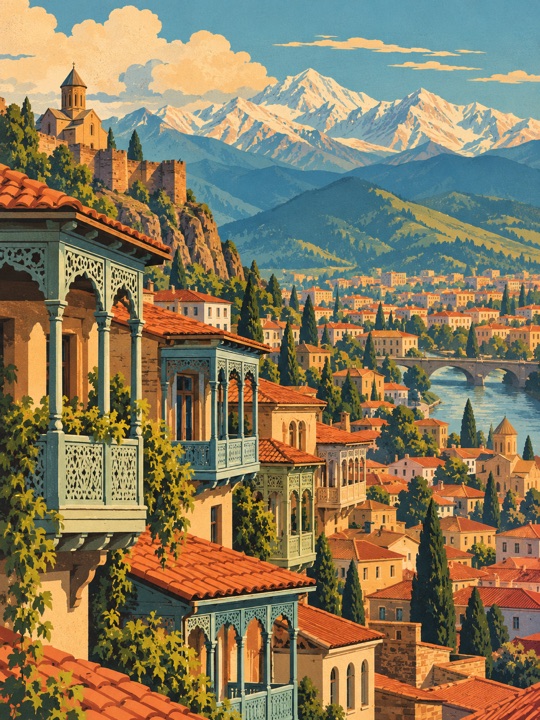 Georgia travel poster