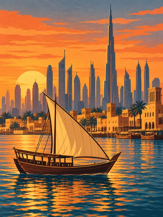 UAE travel poster
